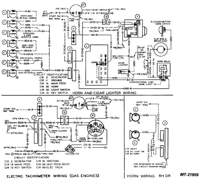 electric tachometer wiring (gas engines)